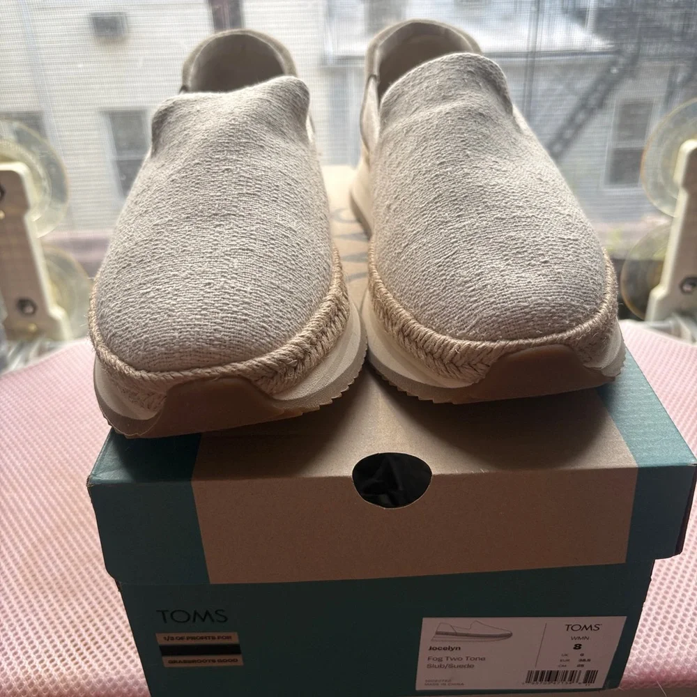 Toms Jocelyn Slip-On Espadrille in Cream - Picture 6 of 7